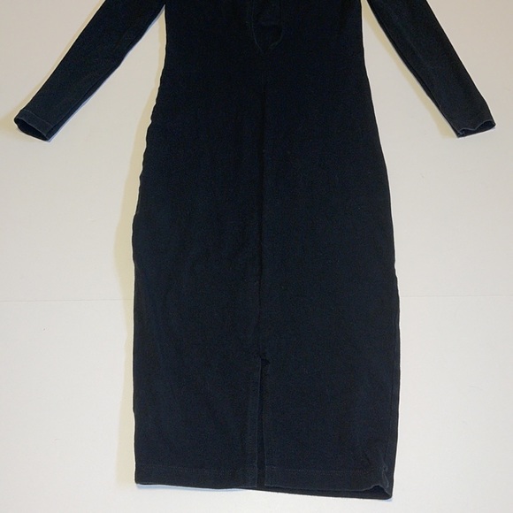 American Apparel Vintage Black Cotton Long Sleeved Dress - Women’s Size Small - Picture 5 of 6